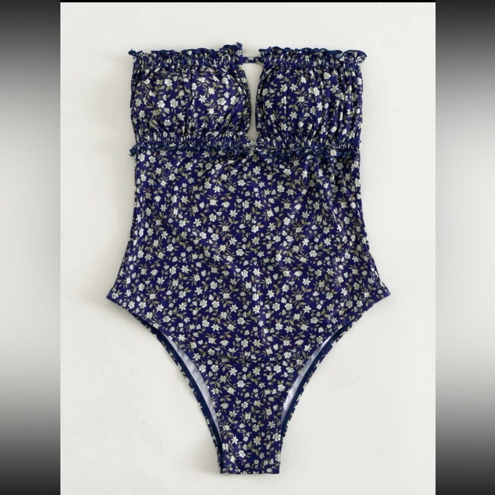 Blue One Piece Bathing Suit